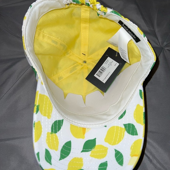 Kate Spade Yellow Lemon Print Hat. NWT - Picture 2 of 4